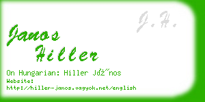 janos hiller business card